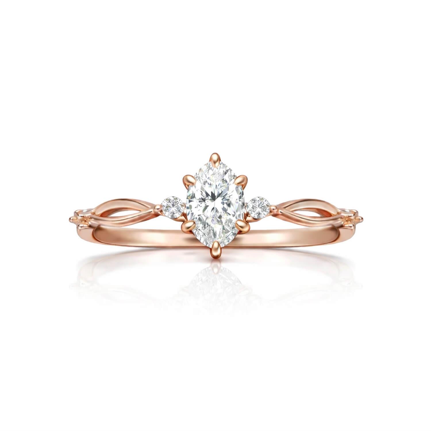0.80 Karat D SI2 GIA Oval Kesim Pırlanta Yüzük