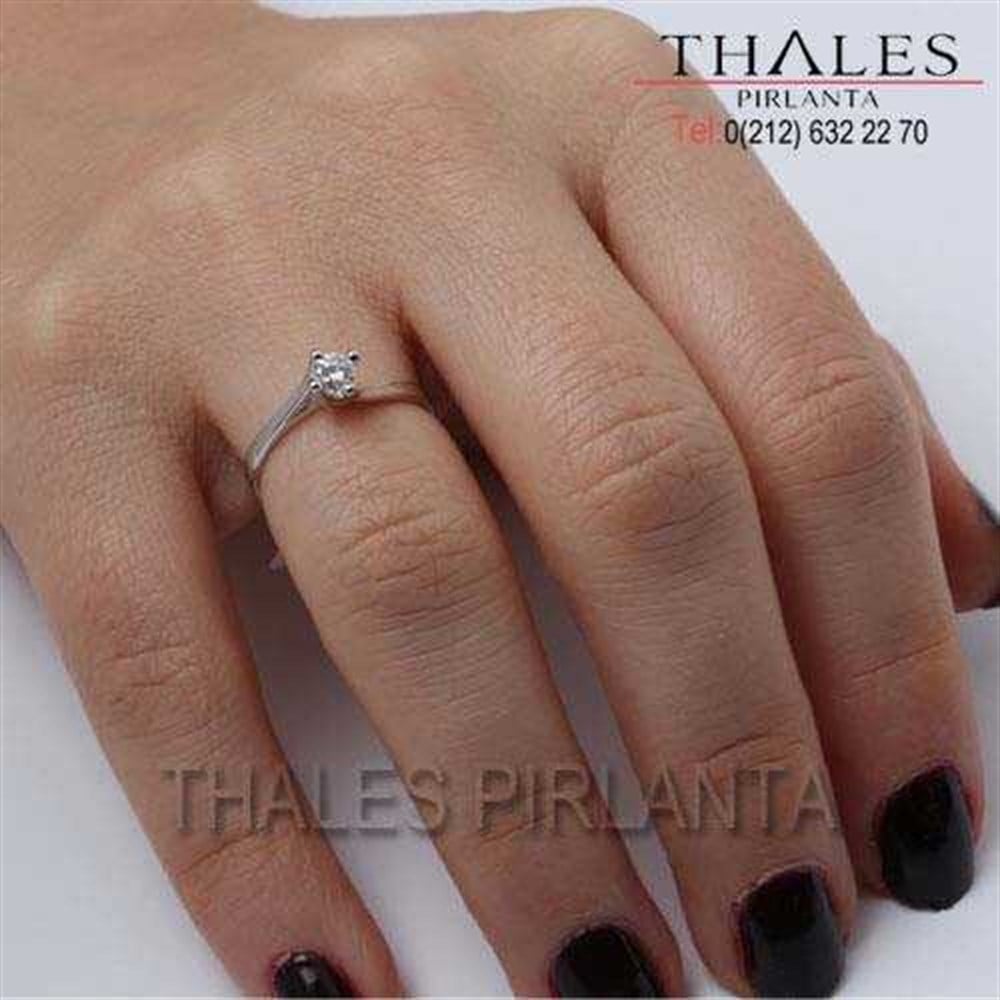 0.20 Karat D Color Tektaş Pırlanta Yüzük 3