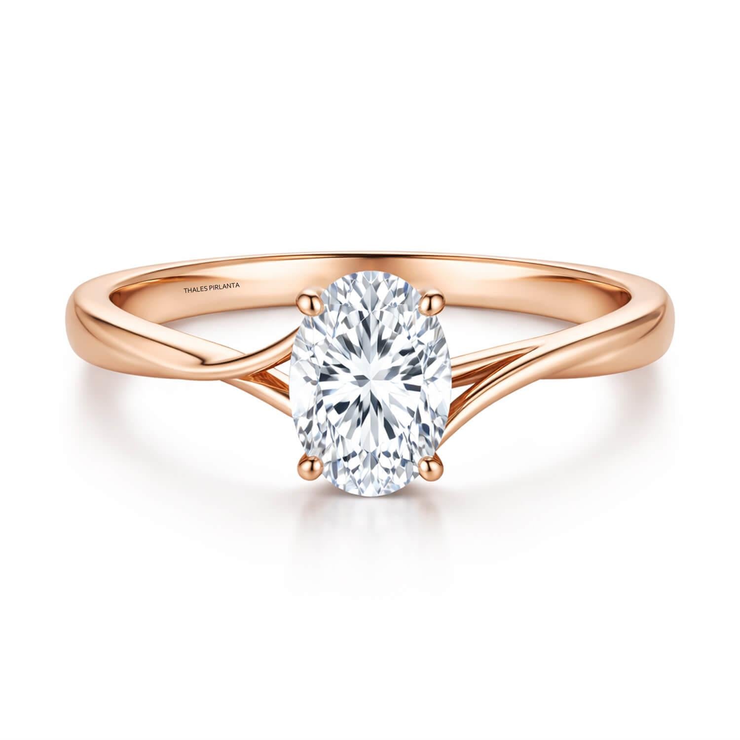 1 Karat D VS1 GIA Sertifikalı Oval Pırlanta Tektaş Yüzük