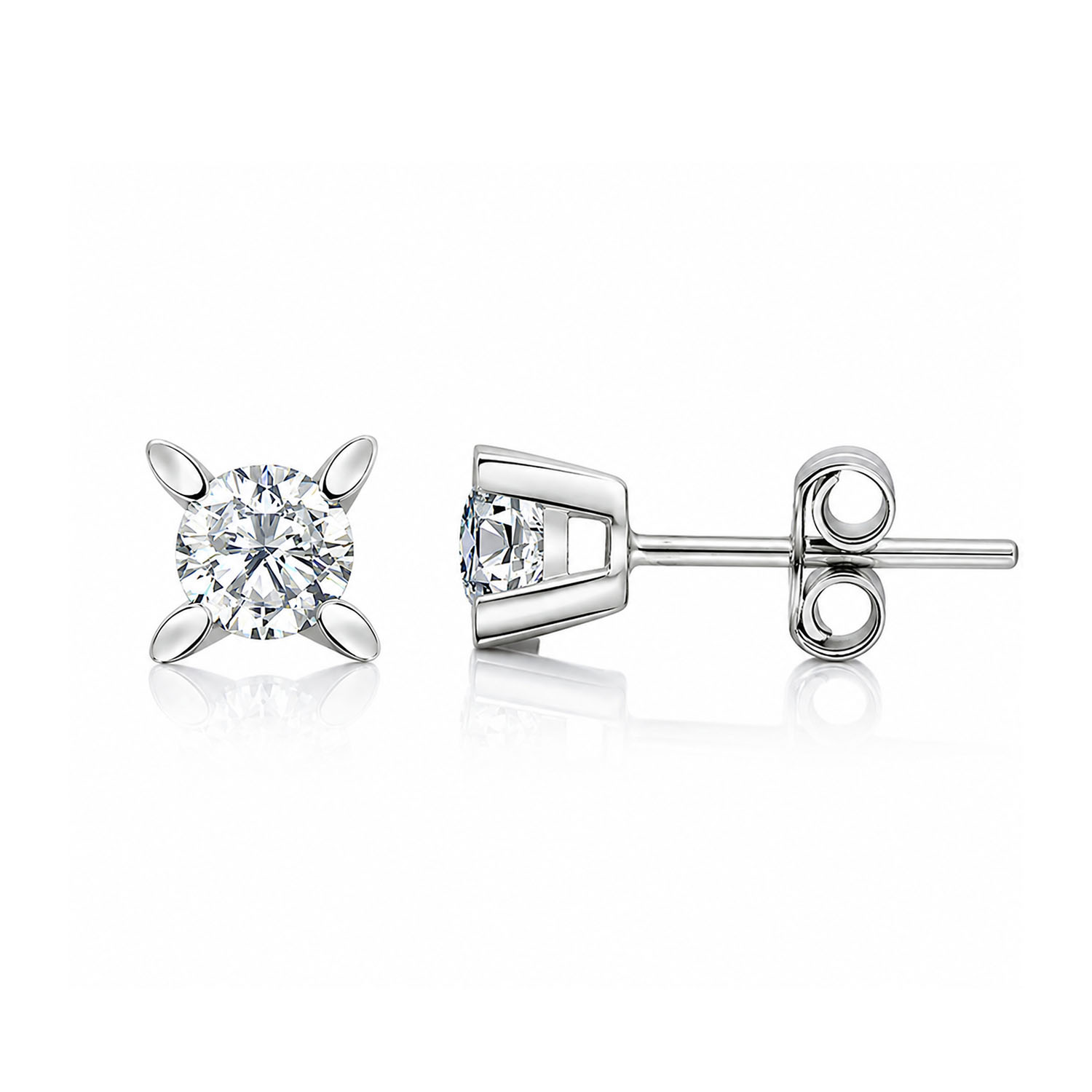 Tektaş Pırlanta Küpe 0,12 Ct 2