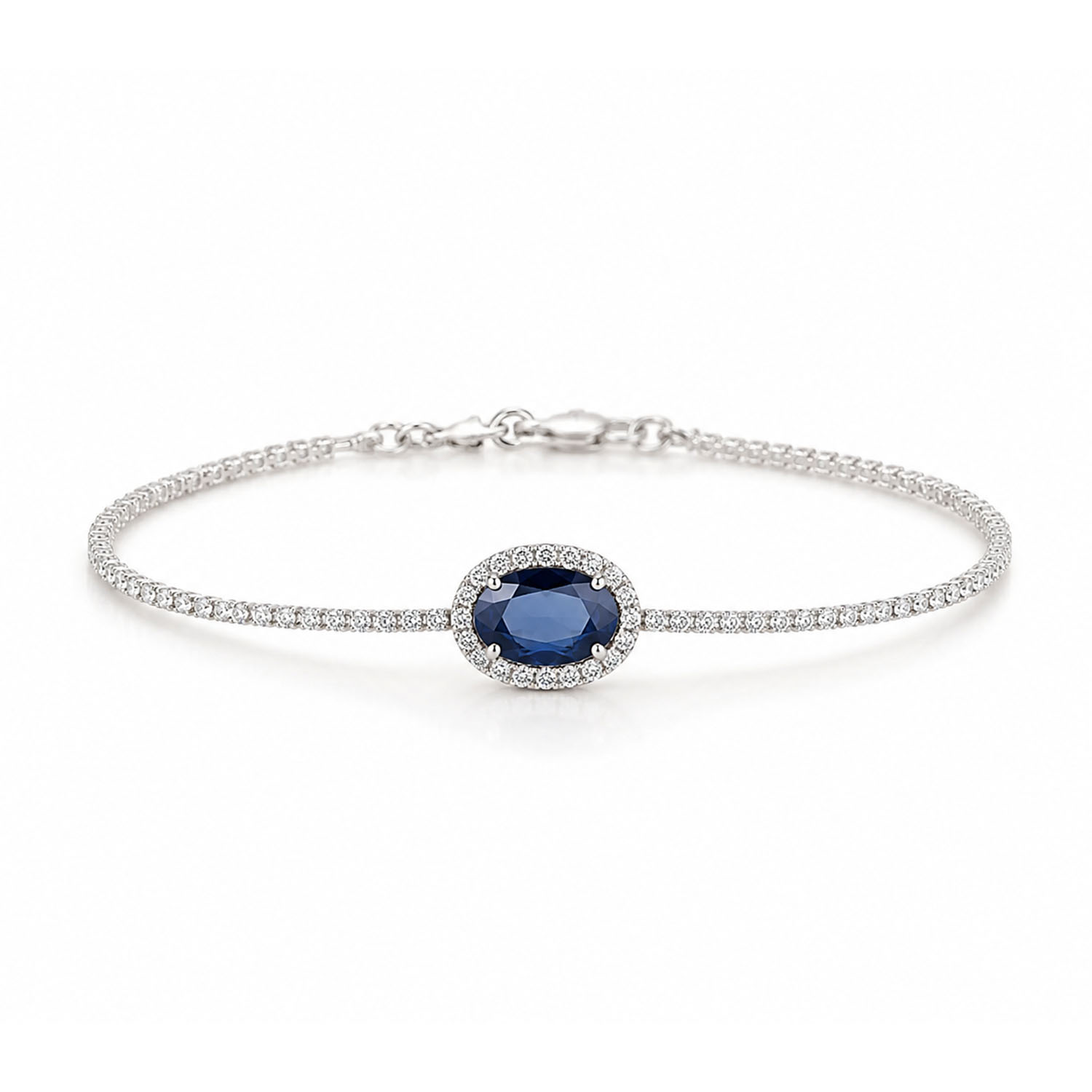 1.20 Karat Oval Safir Taşlı Pırlanta Bileklik 2
